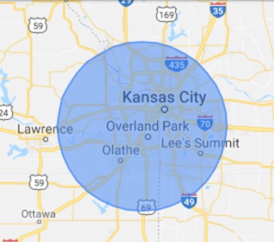 Kansas City Residential Electrician Coverage Map