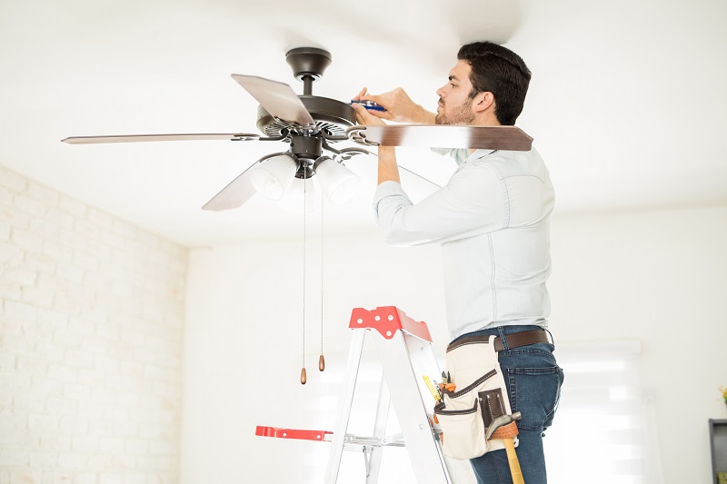 Residential ceiling fan installation from JMC Electric in Kansas City makes sense if you want to run your air conditioner less this summer.