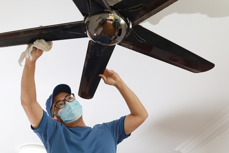 Residential ceiling fan installation in Kansas City from JMC Electric can save you money by allowing you to run your air conditioner less this summer.