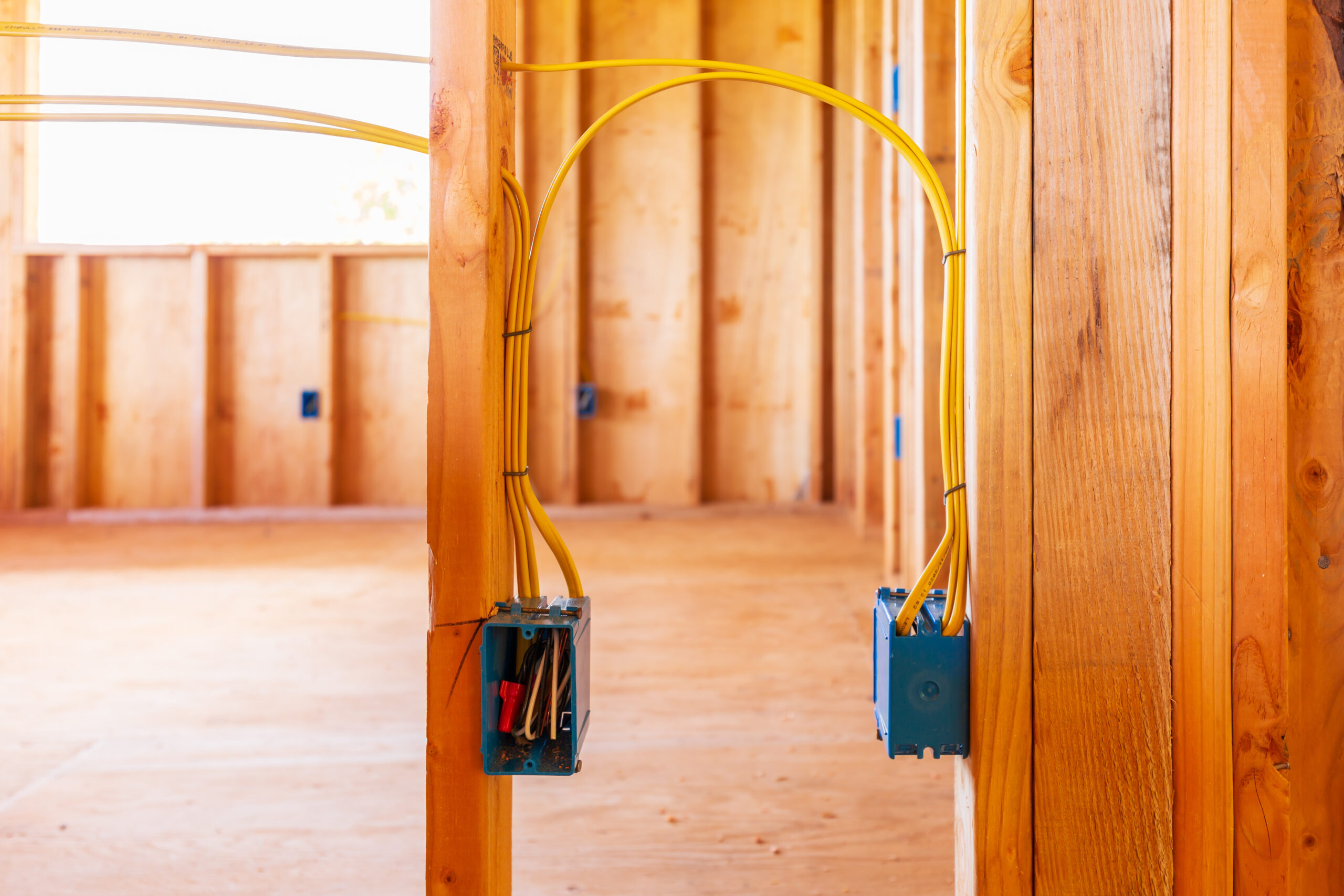This is a picture for a blog about residential electrical wiring in new construction with JMC Electric.