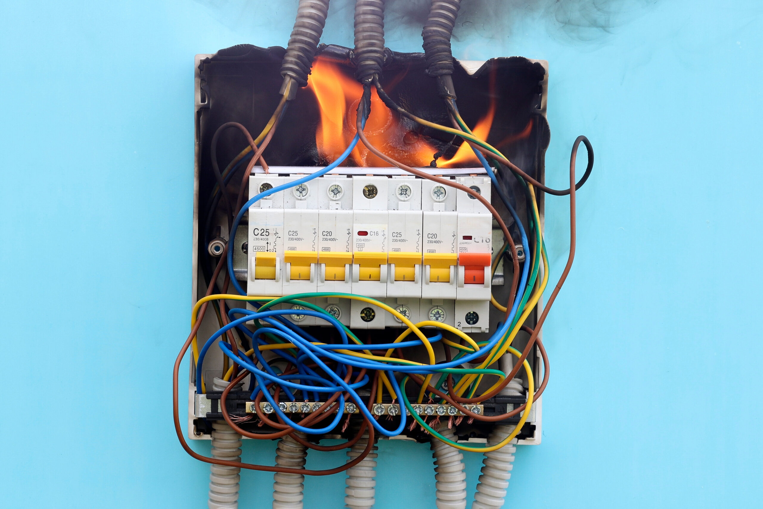 This is a picture for a blog about signs that you need to call a residential home electrician in Kansas City.