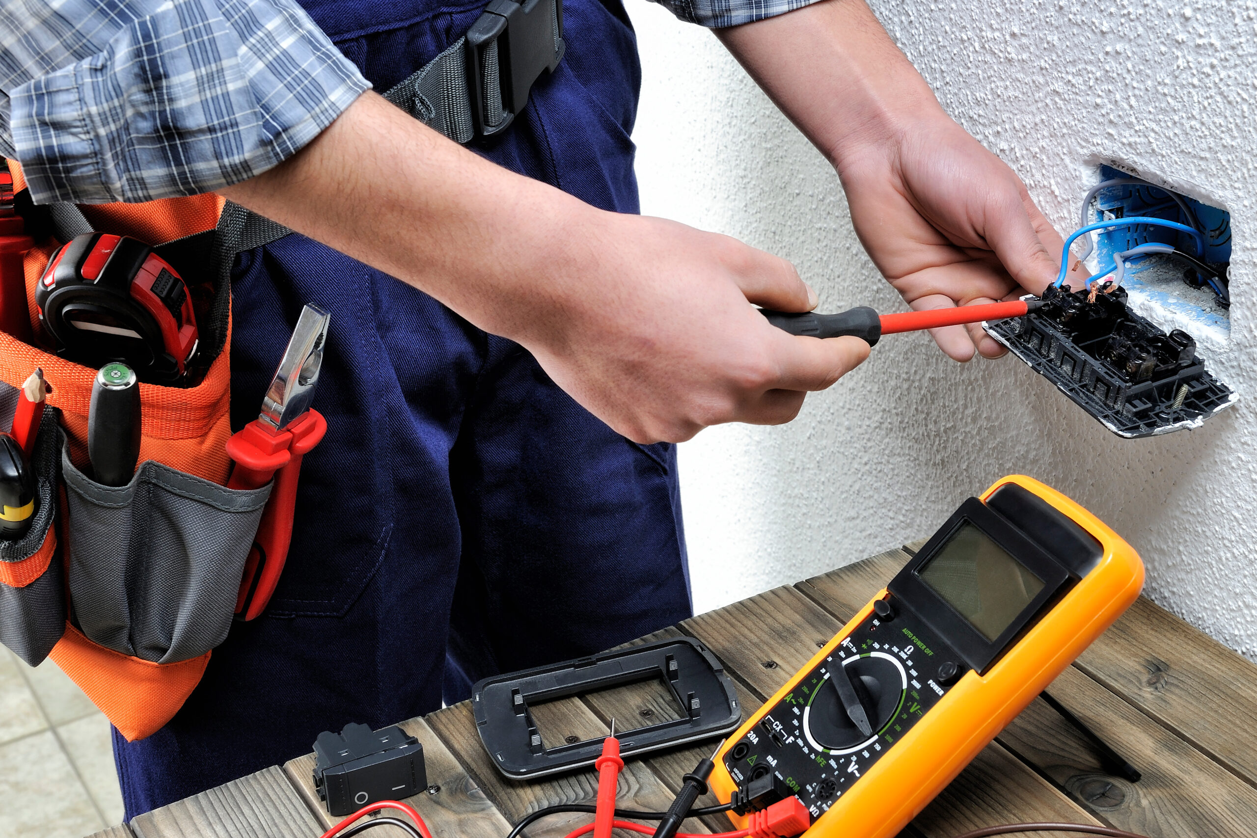 This is a picture for a blog about when to call professional home electrical services.